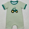 Boutique Baby Infant Girls Rompers Daddy's Fishing Buddy Embroidery Short Sleeve Rompers Toddler Girls Bubbles Sibling Rompers 5