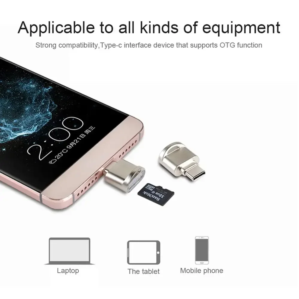 Compact USB 3.1 OTG Card Reader and Adapter