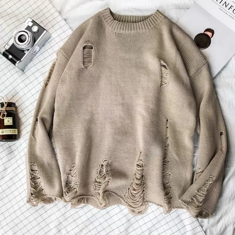 

High Street Sweater Loose Autumn/Winter Tears Couple Sweater Versatile Knitwear