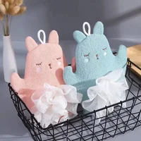 Cartoon Baby-Bath Gloves Cotton Bath Towel for Children Kids Cute Animal Bath-Brushes Comfortable Shower Sponge Bath Accessories