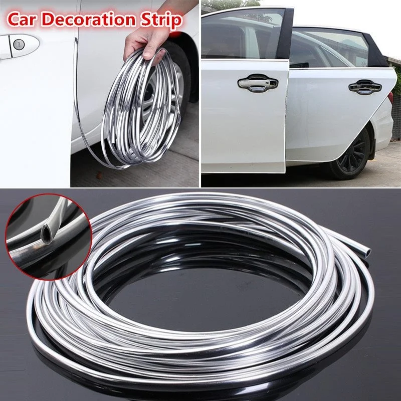 Car Door Edge Guards Car Door Anti Collision Strip Car Door Protector Car Door Rubber Protector Car Door Edge Protector Car Door Edge Scratch Protector DIY Silver Moulding Trim Strips