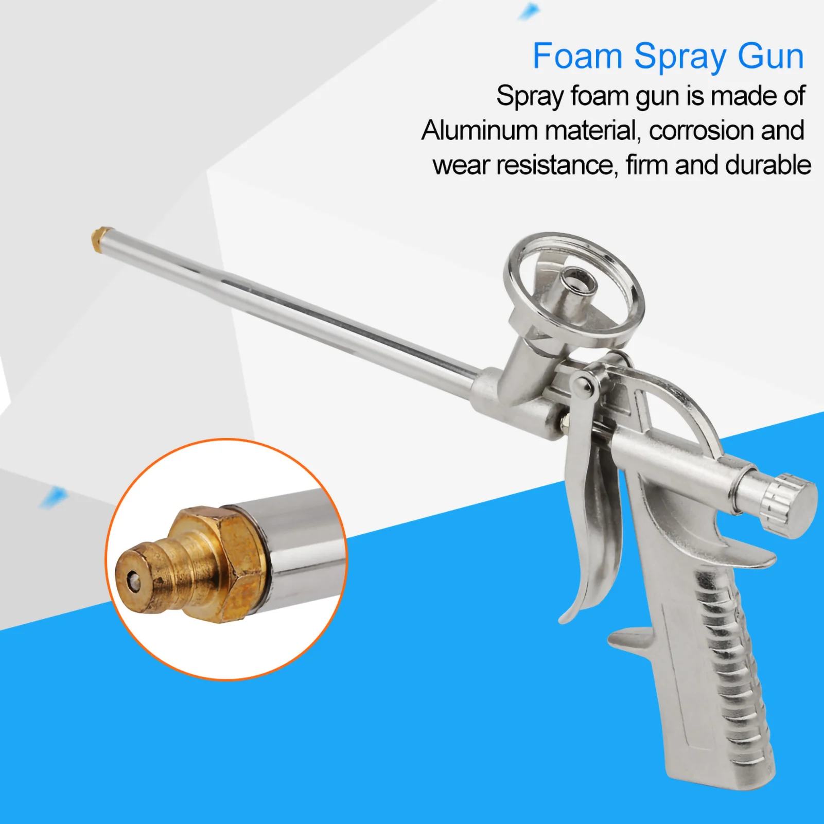 Aluminum Spray Foam Gun - 12.4 Inch Expanding Foam Applicator With 8MPa Pressure