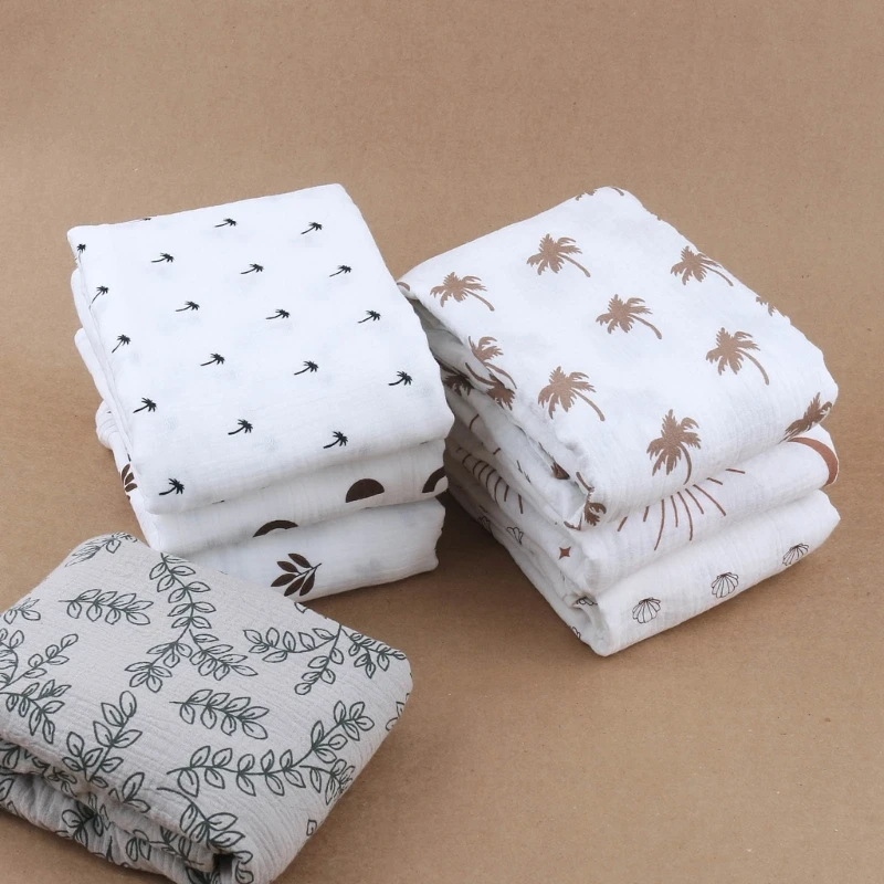 Cotton Gauze Muslin Baby Blanket Swaddle Wrap Kids Bath Towel