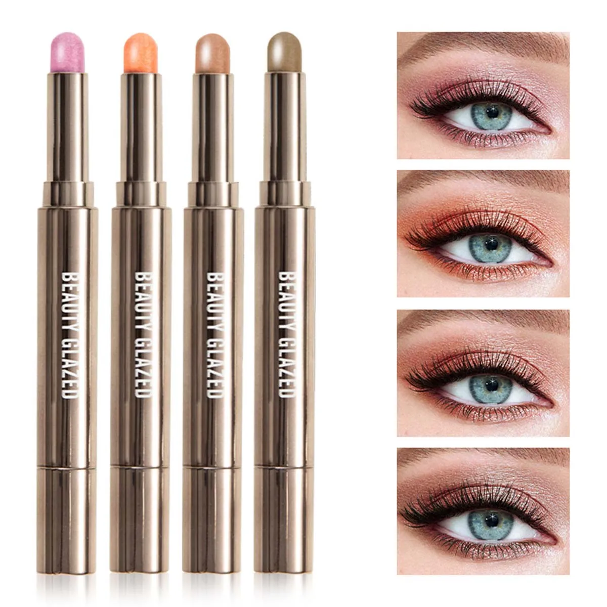 Double-Ended 2 In1 Eyeshadow Stick Makeup Creamy Contouring Highlighter Bronzer Crea 3D Face Concealer Full Cover Blemish