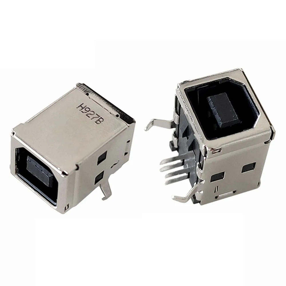 

10pcs USB 2.0 Connector Socket Jack Female Type B 90 Degree Soldering PCB Connector D Printer Interface For Samsung HP