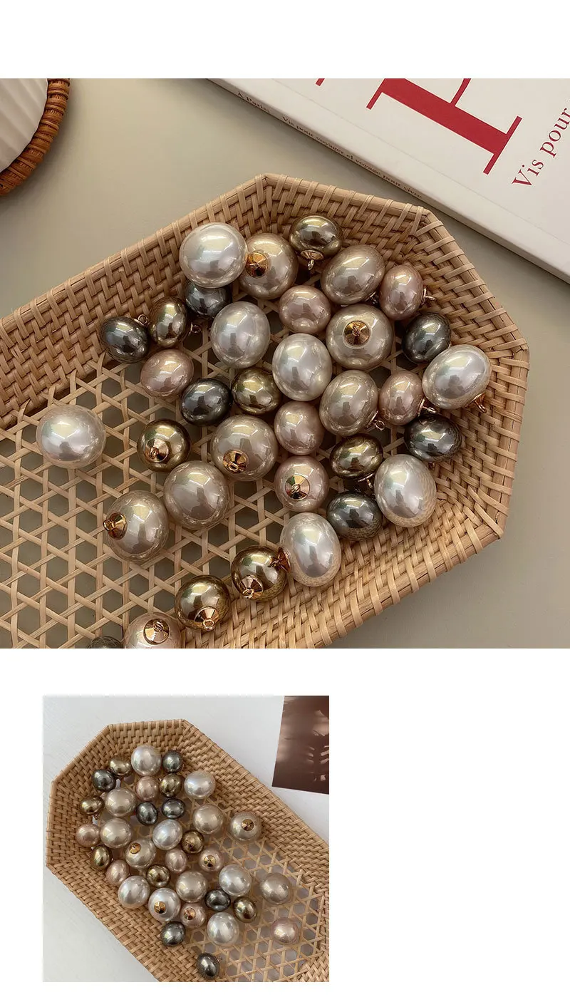 Description Picture 6 of item15/20mm Pearl Buttons For Sweater Cardigan Women Clothes Decor Sewing Embellishment Apparel Needlework Diy Craft Supply 6pcs New
