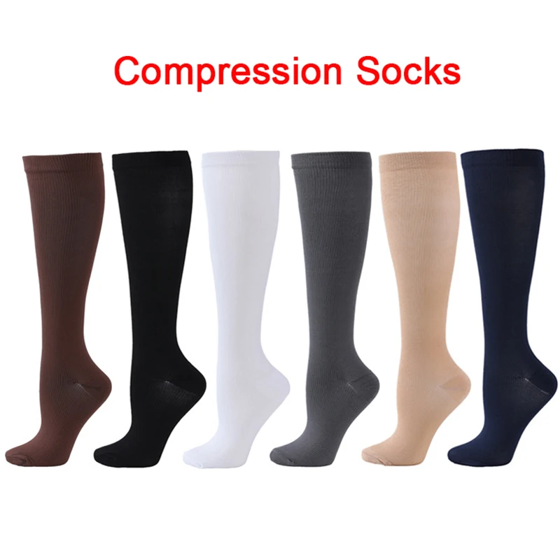 

Men Women Compression Stockings Flying Pregnancy Swelling Sports Socks Hiking Running Socks Long Pressure Socks