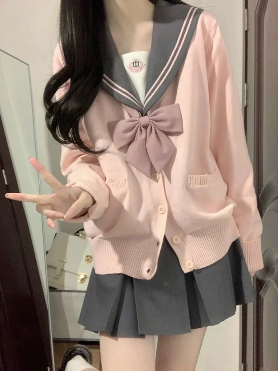 Genuine Cutecore College Style Jirai Kei Uniform Suit Autumn