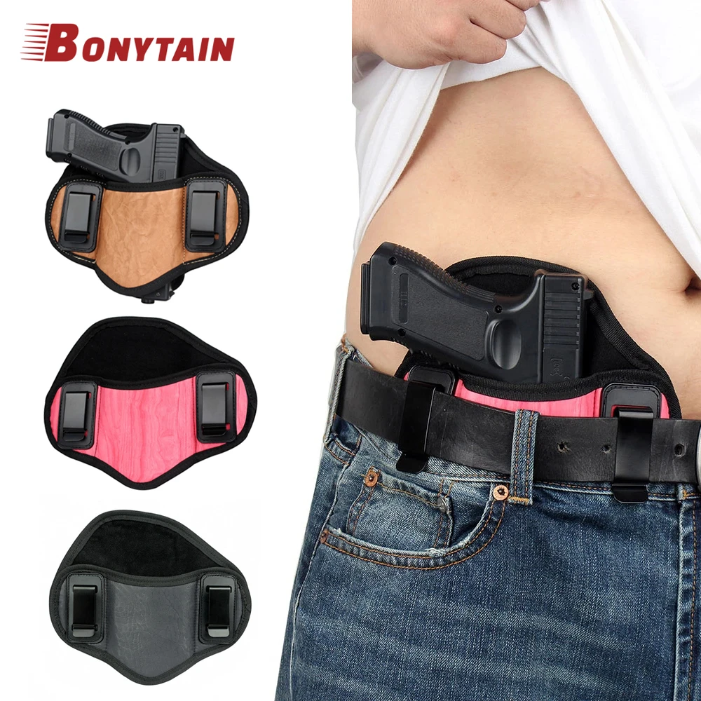 Tactical Hunting Holster PU Leather Concealed Gun Pistol Pouch Glock 19 Sig Sauer Beretta Kahr Bersa Thunder Outdoor Tools pistol holster gun holster hunting holster