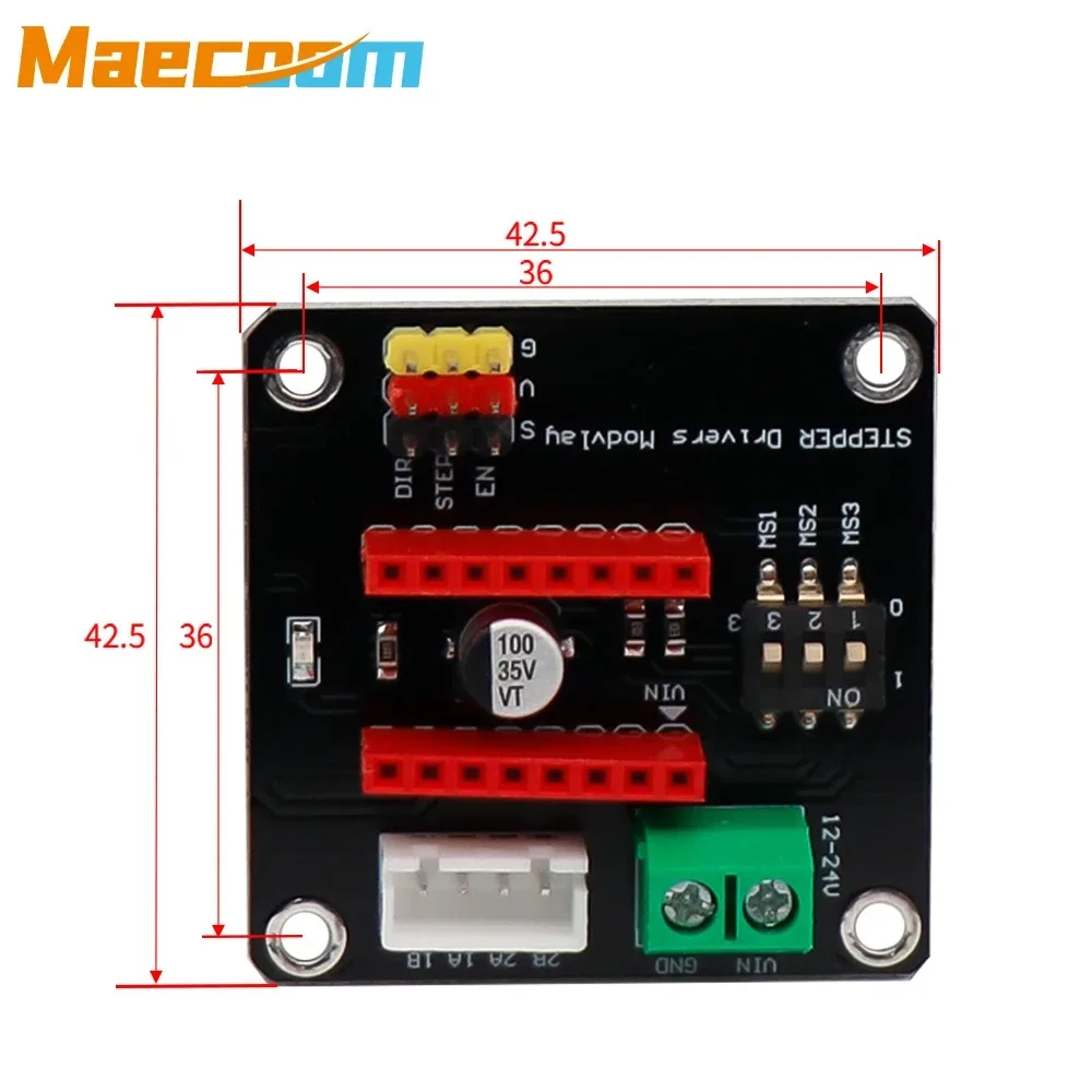 42 스테퍼 모터 드라이버 확장 보드 DRV8825 A4988 Arduino UNO R3 Ramps1.4 DIY 키트용 3D 프린터 제어 실드 모듈