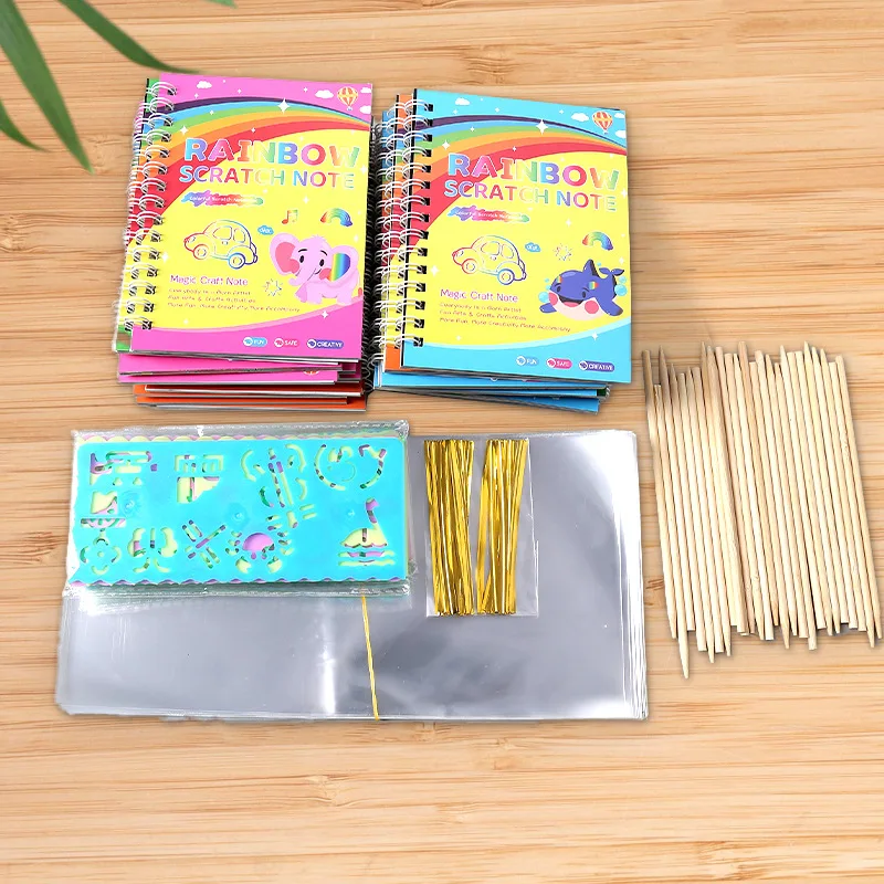 어린이 스크래치 아트 그래피티 용품 세트, 색소 필요 없음, 사용하기 쉬움, 창의적인 수제 DIY 그래피티