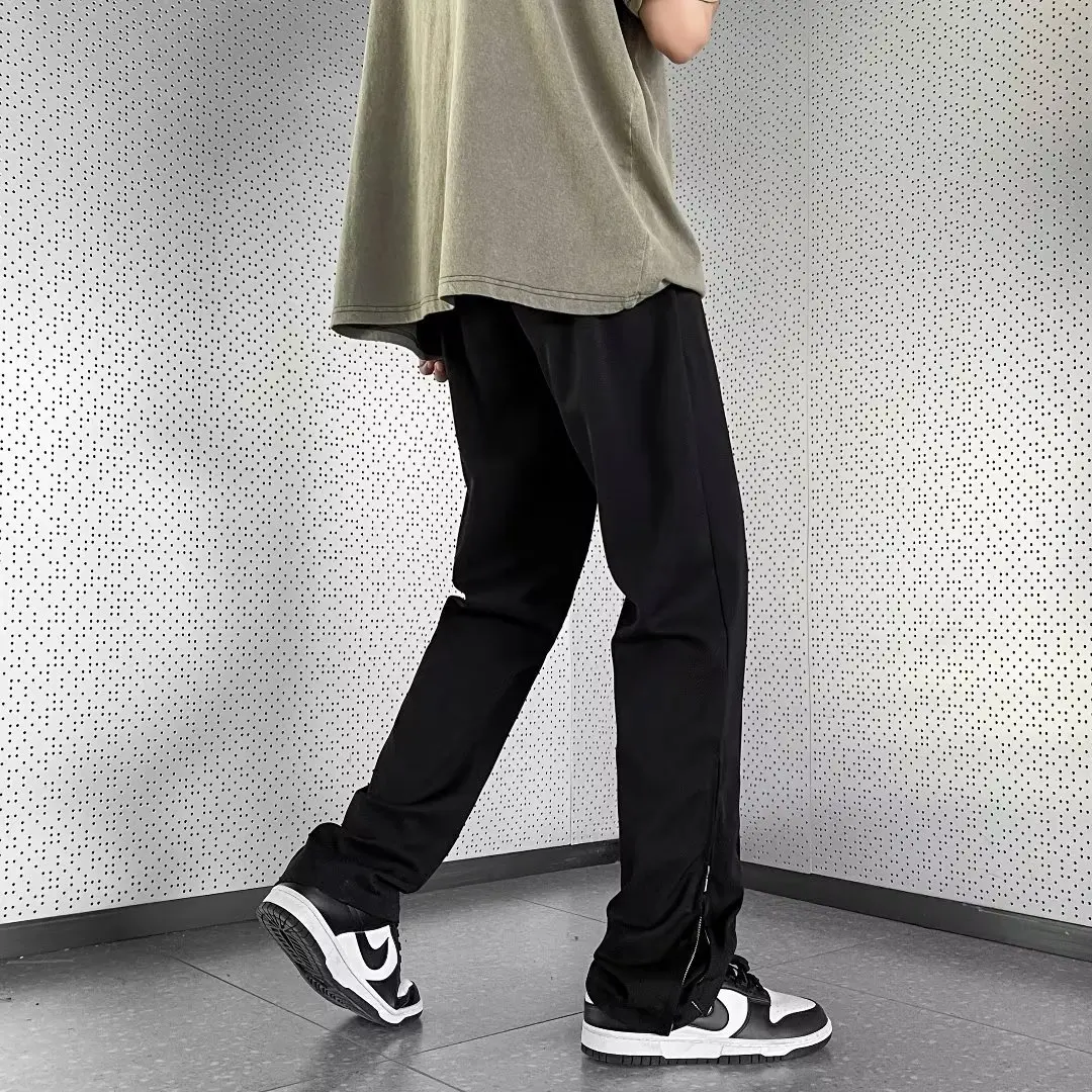 American Style College Style Straight Leg Pants Summer New Men And Women's Daily Travel Shopping Loose Casual Drawstring Pants