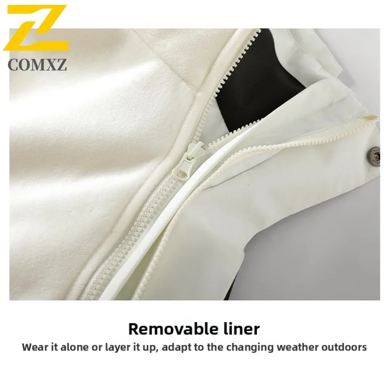 COMXZ Men Winter Jacket Luxury Hooded Hiking Travel Thick Warm Coat Multi-Purpose Everyday Style Lightweight Cold Proof Coats