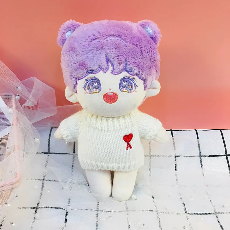 Doll Clothes for 20cm Idol Dolls Plush Star Doll's Clothing Sweater Stuffed Toy Outfit for Cotton Dolls Accessories DIY Gifts 6