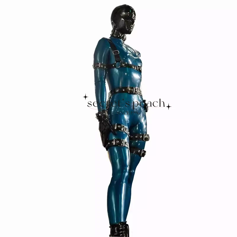 Latex-Cosplay-Catsuit-Rubber-Suit-With-Mask-Socks-Glooves-Crotch-Zipper ...