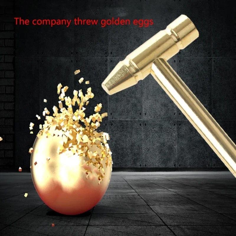 6-in-1 미니 라운드 구리 해머 스크루 드라이버, 보석 가공 목공 다기능 스크루 드라이버 해머 조합 도구