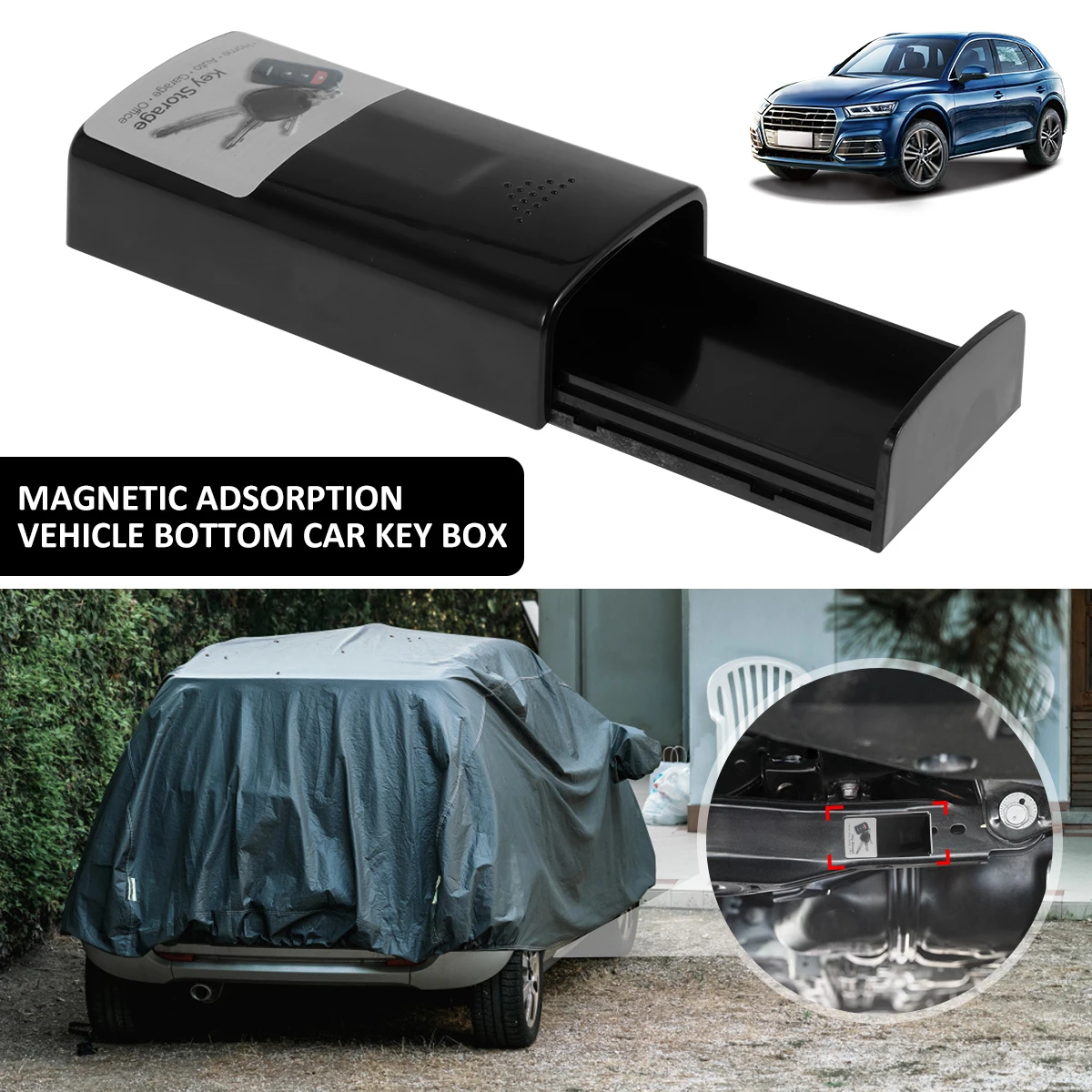 Magnetic Black Key Safe Box Outdoor Anti Rust Storage