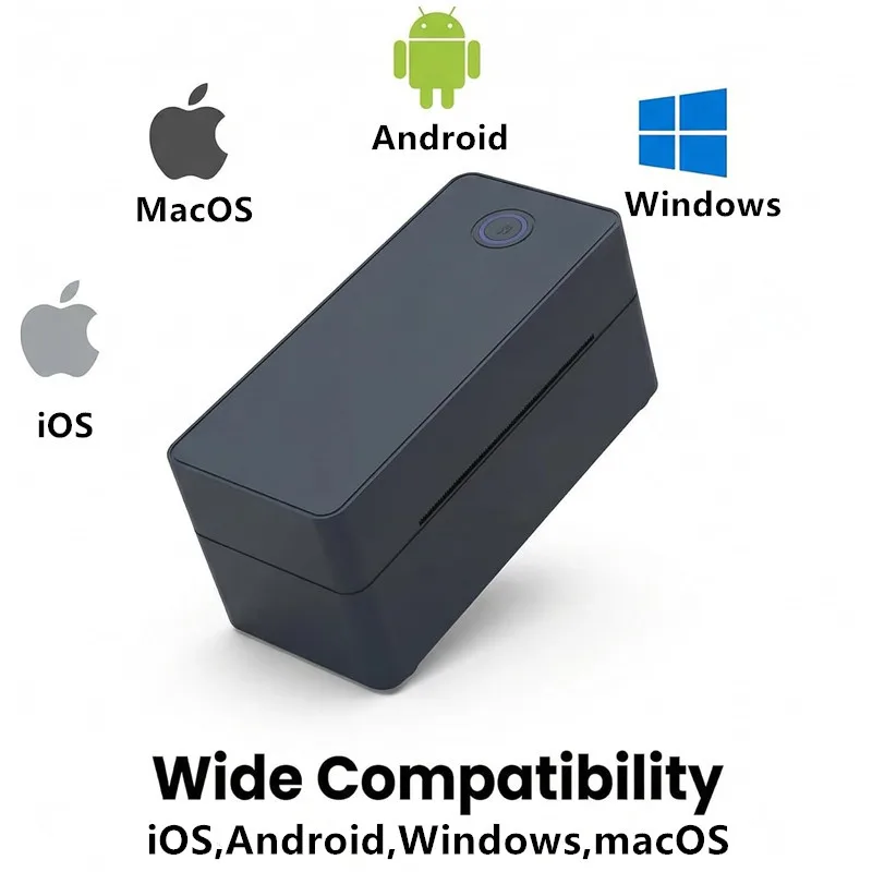 4x6 블루투스 배송 라벨 프린터, 배송 패키지용 무선 라벨 프린터, 아이폰, 안드로이드, 윈도우, 맥 호환
