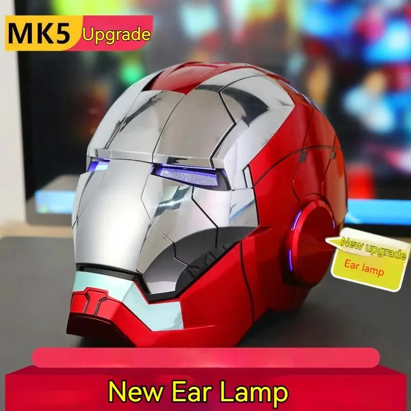 

Iron Man Helmet 1:1 Mk5 Cosplay Voice Control Eyes With Light Model Toys For Adult Electric Wearable Adult Christmas Gift