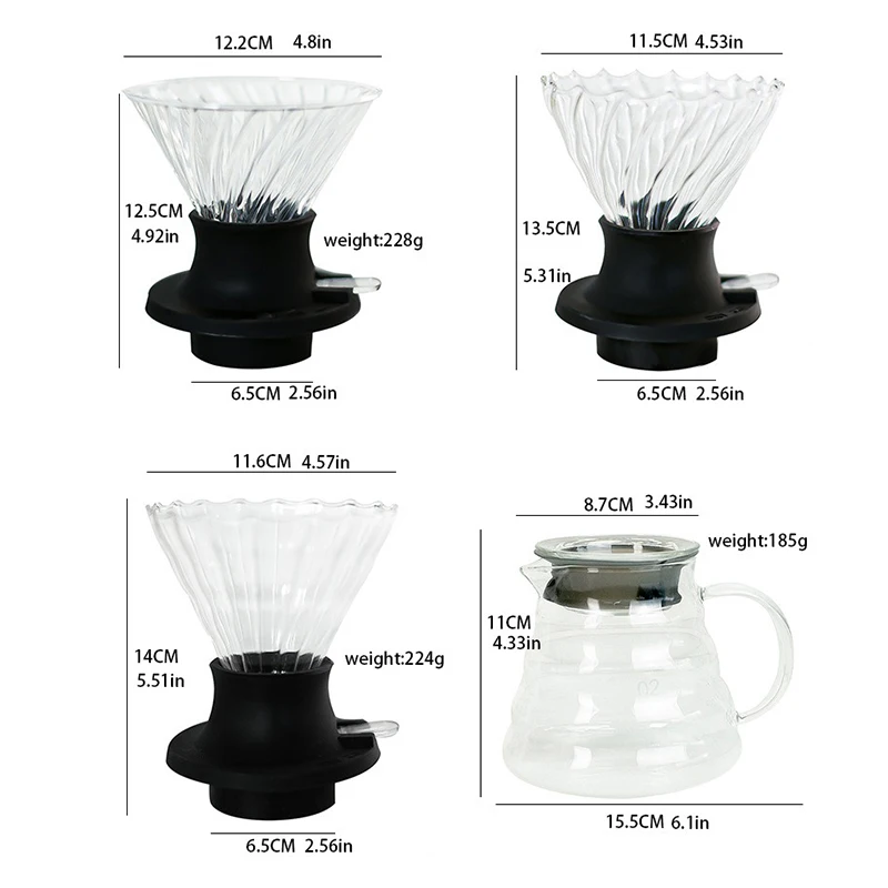 Glass Coffee Dripper Filter Cup Home Immersion Brewer
