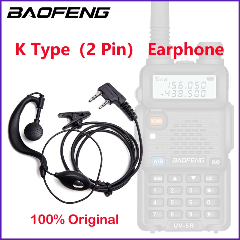 Baofeng-walkie-talkie con cable, auriculares k-plug, dos vías, Radio Ham, auricular para Baofeng BF-888S, UV5R, UV82, UV16, UV17, nuevo