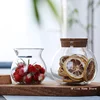 500ML Spherical Glass Food Storage Container with Cork Lids Large Capacity Sealed Glass Bottles Pot Jar for Kitchen Organizer 5