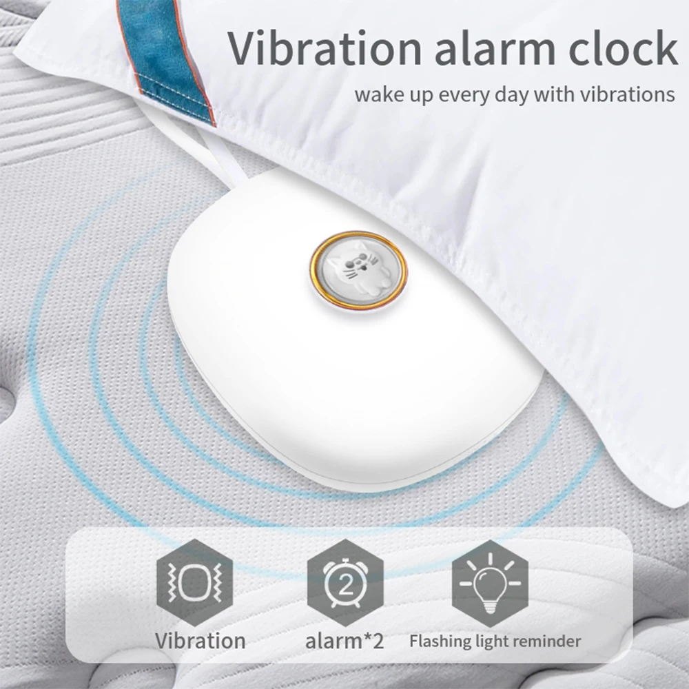 TS-BC670 Silent Vibration Alarm Clock Students Wake Up Strong Wake Artifact Creative Cute Pet Mute LED Digital Clock 2