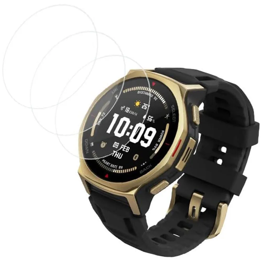 Huami Amazfit T-Rex 3 Pro 44MM 보호 필름 안티 스크래치 클리어 HD 2.5D 9H 프리미엄 용 3PCS 화면 보호기 강화 유리
