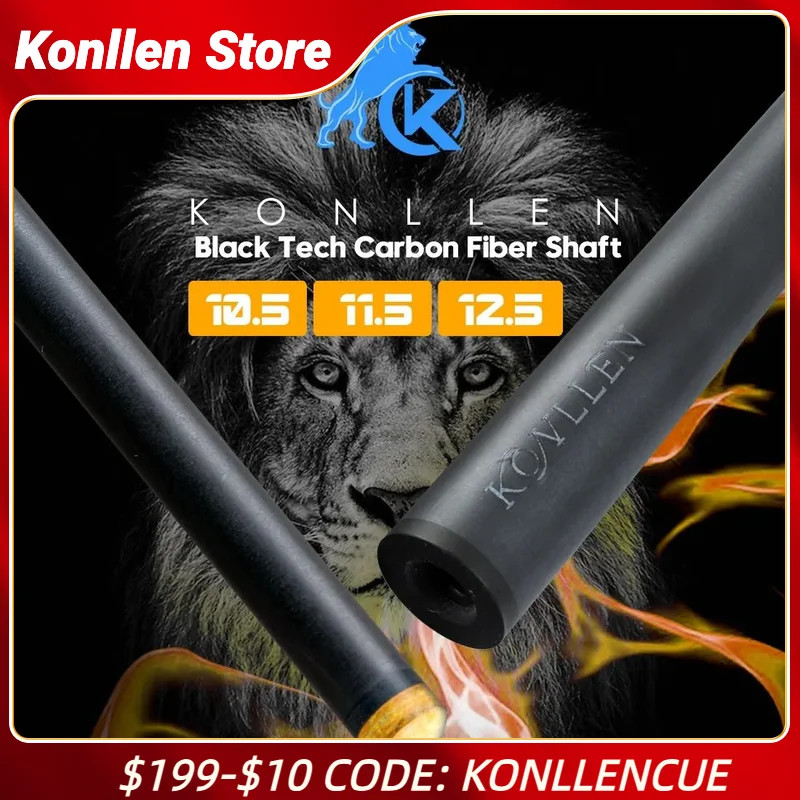 KONLLEN Pool Cue Carbon Fiber Shaft with 3/8*8 /Uni-loc/ 3/8*10 pin Joint Low Deflection Single Shaft for Billiard Cue Stick KONLLEN Pool Cue Carbon Fiber Shaft with 3/8*8 /Uni-loc/ 3/8*10 pin Joint Low Deflection Single Shaft for Billiard Cue Stick