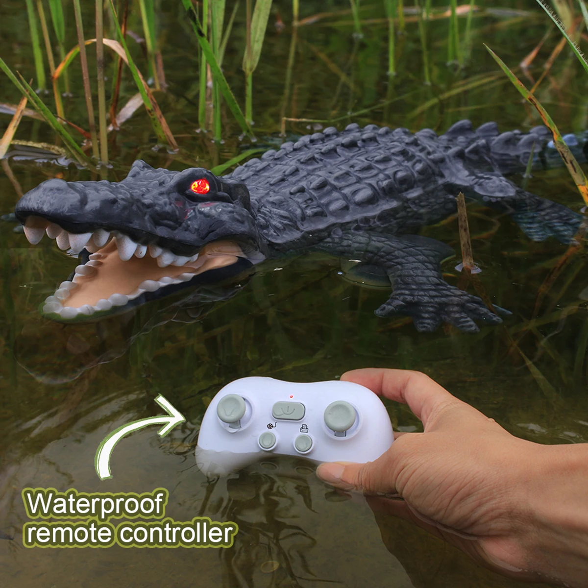 RC Shark Toy Remote Control Animals Robots Bath Tub Pool Electric Toys for Kids Control Spoof Toy Garden for Yard Art Crocodil 1 RC Shark Toy Remote Control Animals Robots Bath Tub Pool Electric Toys for Kids Control Spoof Toy Garden for Yard Art Crocodil 1
