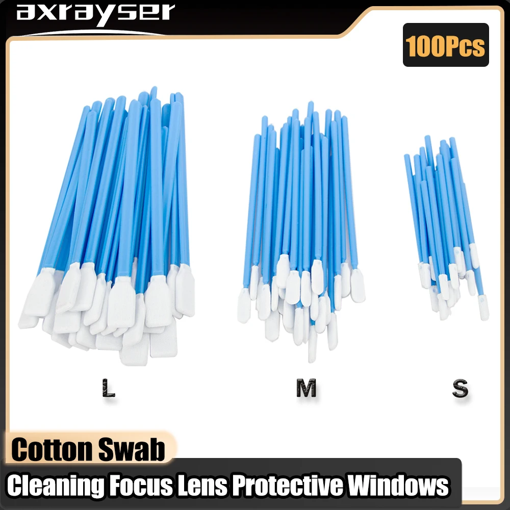 Industry Cotton Swab 100pcs for Fiber Laser Lens Cleaning