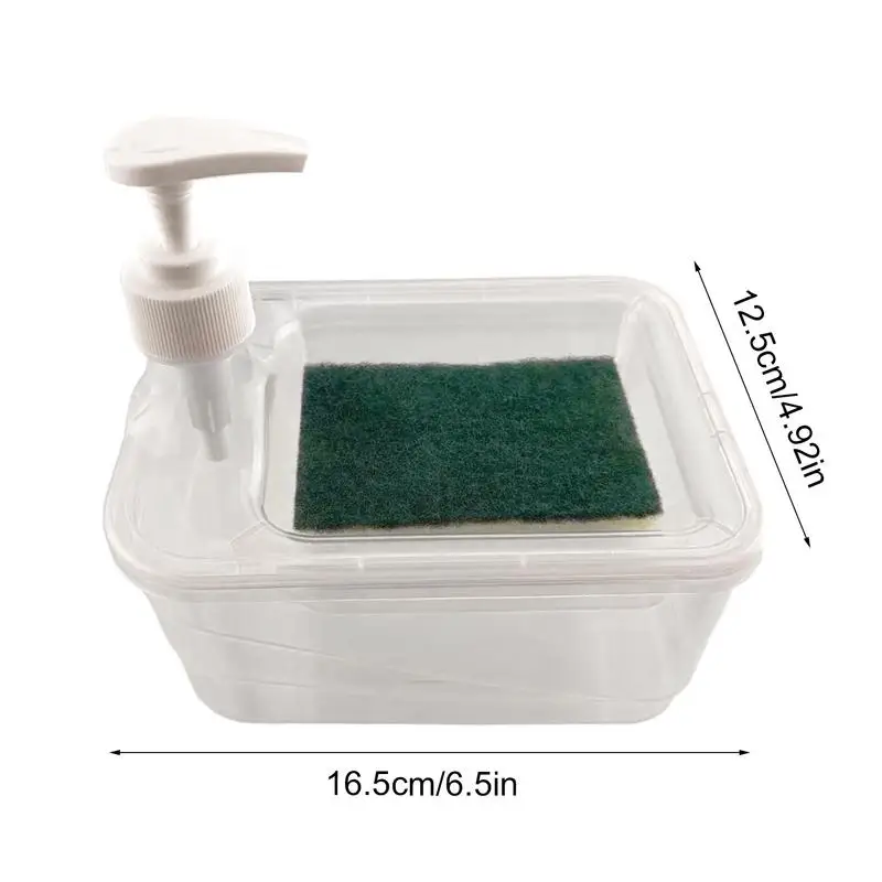 Soap Dispenser Creative Kitchen Dishwashing Liquid Dispenser Kitchen Dish Soap With Sponge Liquid Pump Container