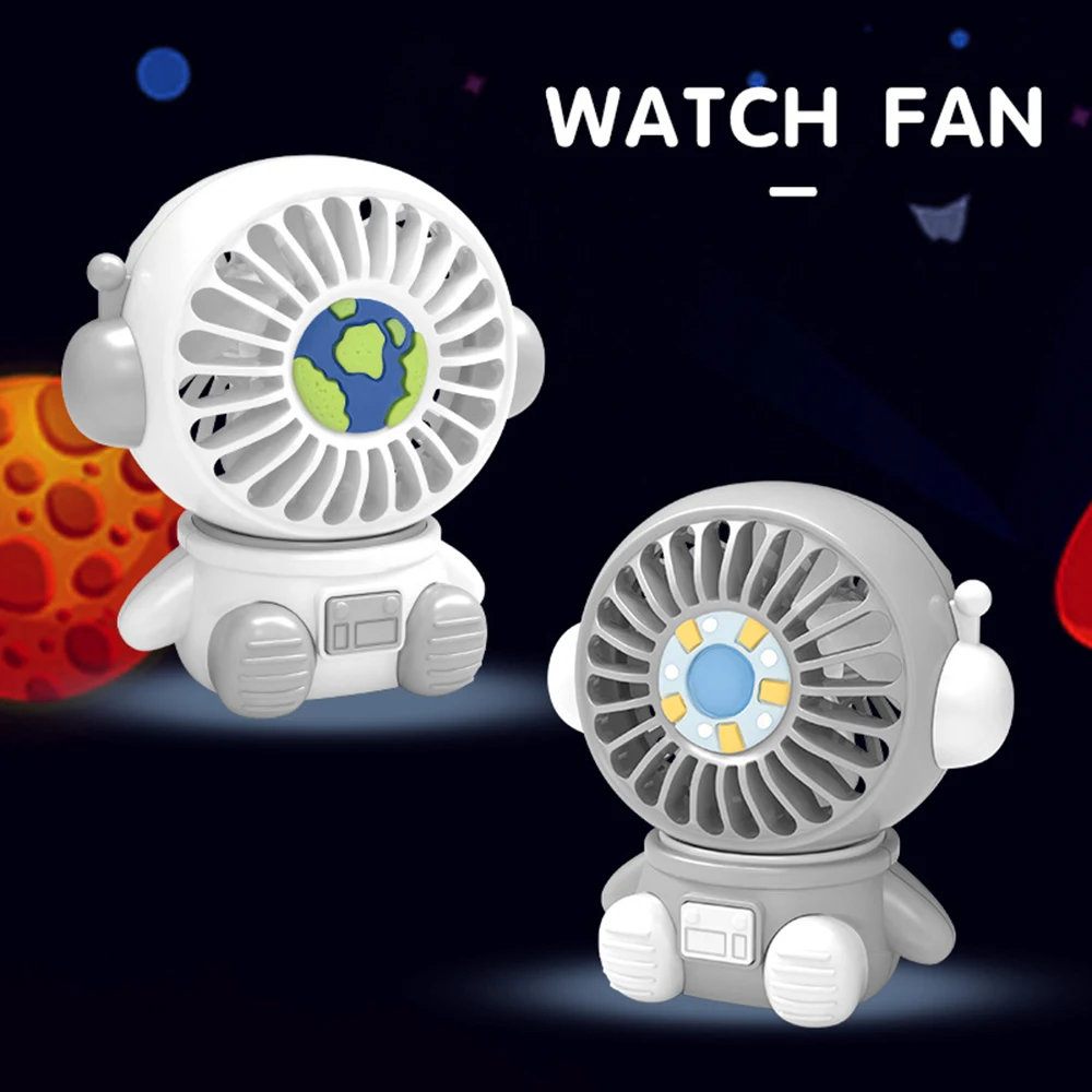 

New Cute Astronaut Handheld Small Fan Mini Portable Usb Charging Student Handheld Fan For Outdoor Travel Girl Gift