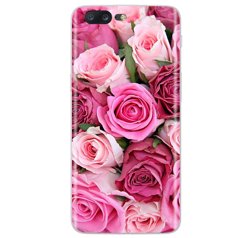 For Oneplus 5T Case Silicone Soft TPU Flower Animals Phone Case For OnePlus 5 5T Coque Case For Oneplus 5 Case Full Bumper Funda glass flip cover