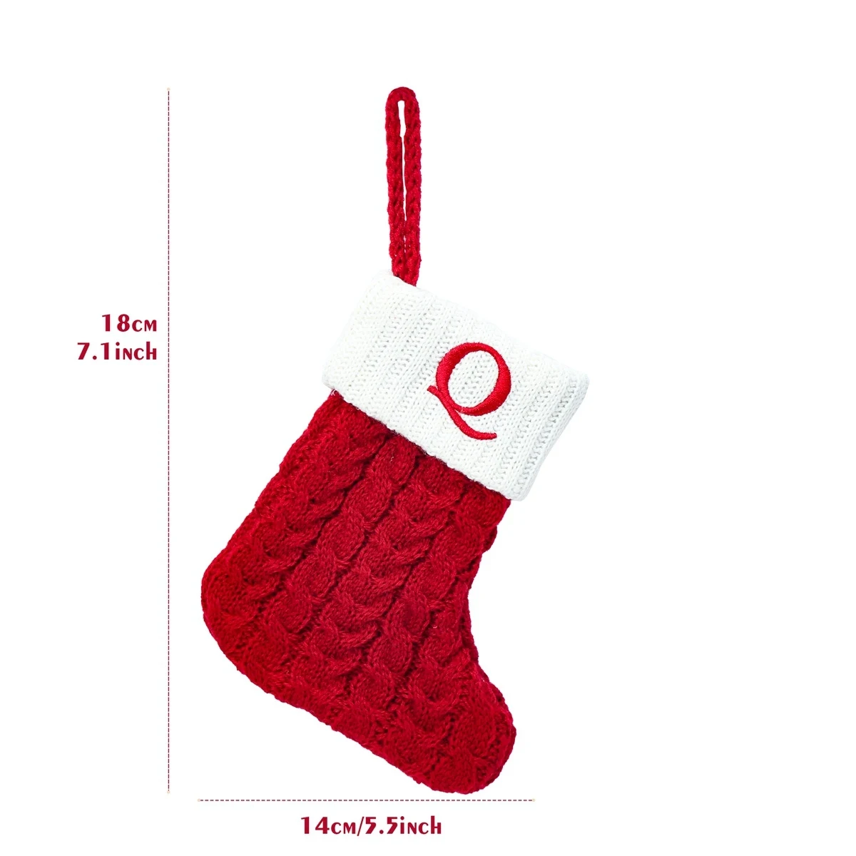 Festive Knit Snowflake Christmas Stockings - Holiday Decor Ornament Gift
