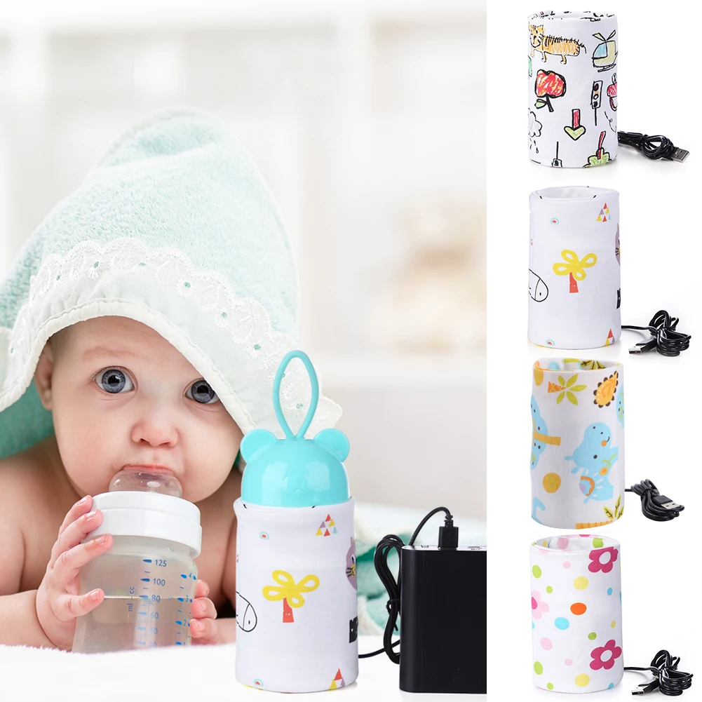 USB 5V Baby Bottle Warmer Portable Toddler Bottles Thermostat Safe Use Thermostatic Bottle Covers Babies Supplies Outdoor Bottle Warmer Milk Bottle Heater