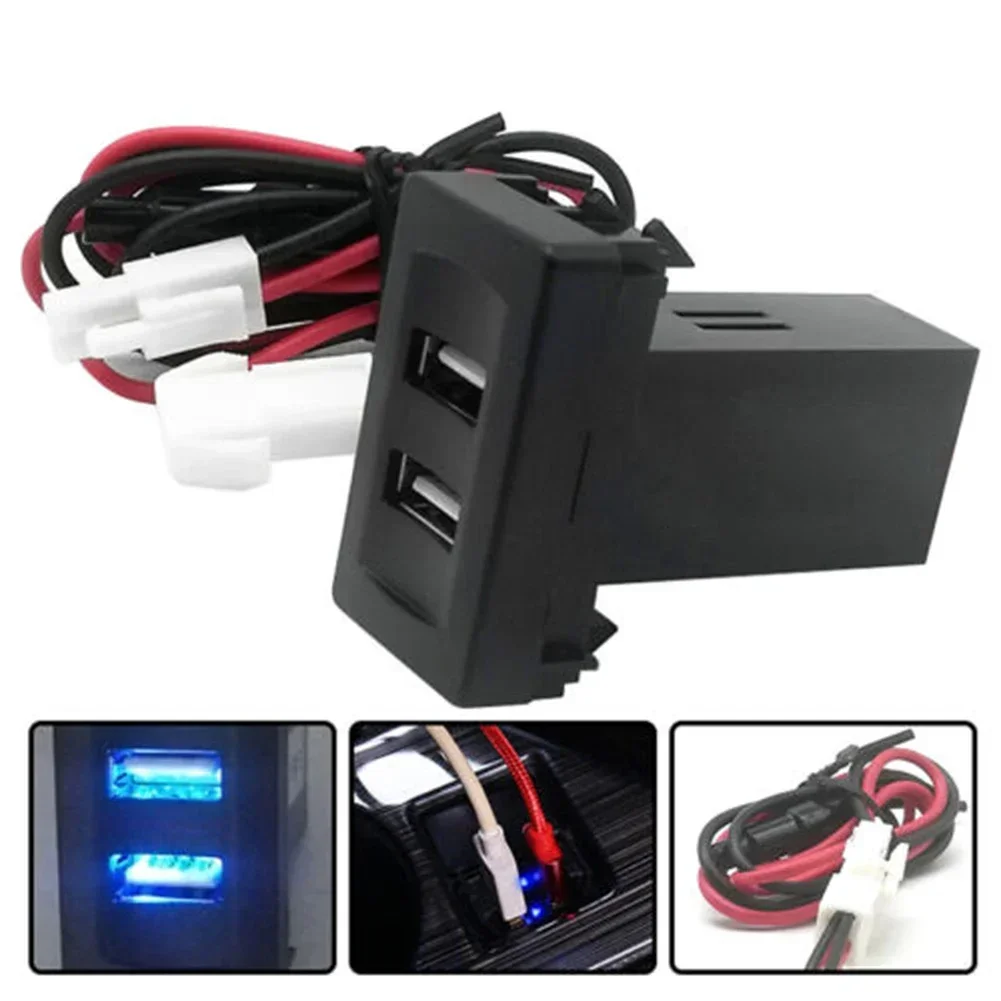 Caricabatteria 12V Auto Doppio USB Adatto Per VW T5 Presa Luce