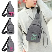 

Men's New Chest Bag Shoulder Casual Fashion Messenger Bag New Printing Men's Multifunctional Outdoor Sports Canvas Bags