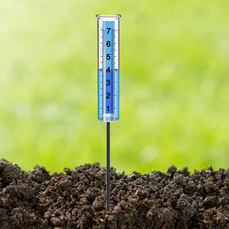 

Rain Measure Gauge For Garden Detachable Clear Glass Tube Precipitation Meter Rain Measurement Tool For Garden Water Ground