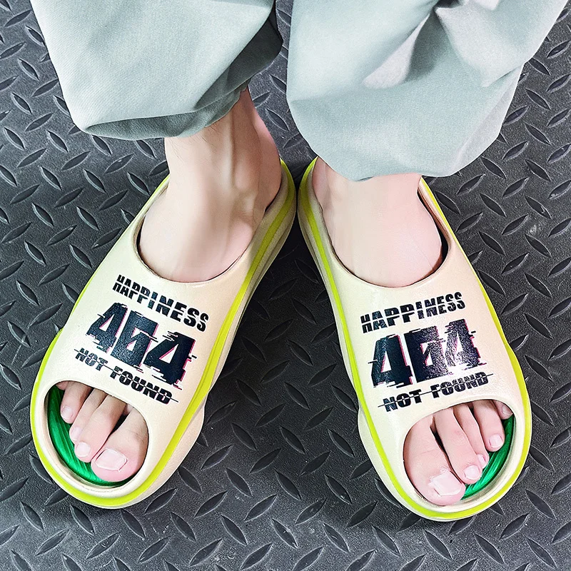 Slip Slippers for Men Non-Slip Slip Comfy With Thick Sole Slipper for Indoor Outdoor Soft Foam Sliders_voghion.com