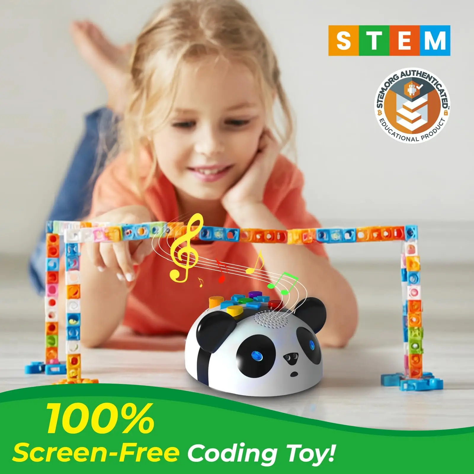 Apitor Robot Panda, Robot di codifica per bambini dai 4 ai 6 anni, Giocattolo per l'apprendimento STEM con rilevamento e anelli intelligenti, Regalo di programmazione educativa - immagine 2