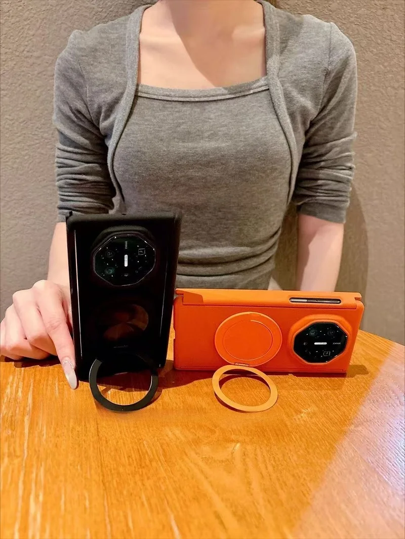 Matte Hard Case with 360° Rotating Bracket and Double Hinge Protection