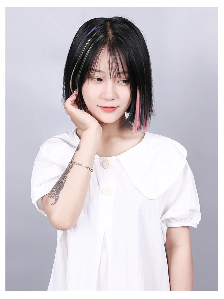 Description Picture 3 of item1PCS 45cm/Pc 15Colors Fake Hair Extensions with Invisible Black Hair Clips Heat Resistant Straight For Women Styling Tool