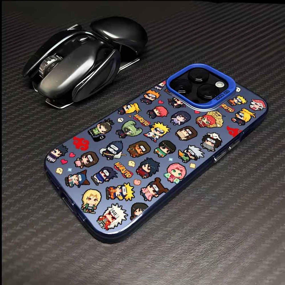 Vibrant Pixel Style Anime Naruto Colorful Soft Phone Case Cover
