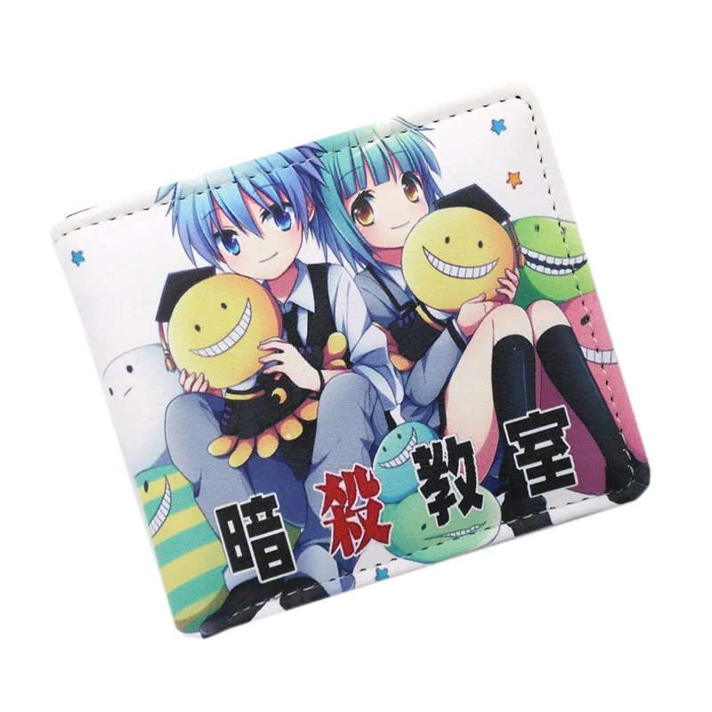 

Anime Assassination Classroom Korosensei Mens Short Wallet Shiota Nagisa Card Holder Purse Womens Money Bag