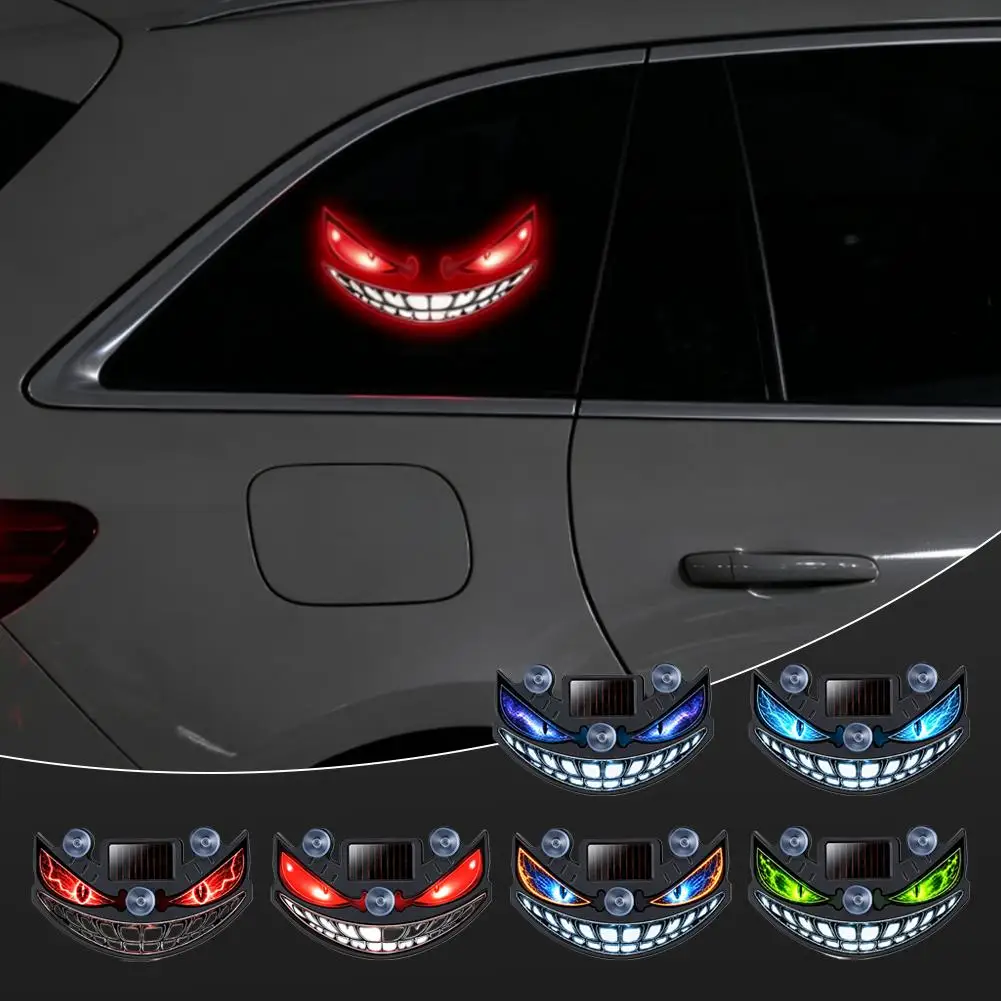 Luci LED Dinamiche a Effetto Occhio di Neon, Occhi del Diavolo, Segnalazione Lampeggiante per Parabrezza, Luci Solari, Accessorio Atmosferico per Parabrezza - Image 2