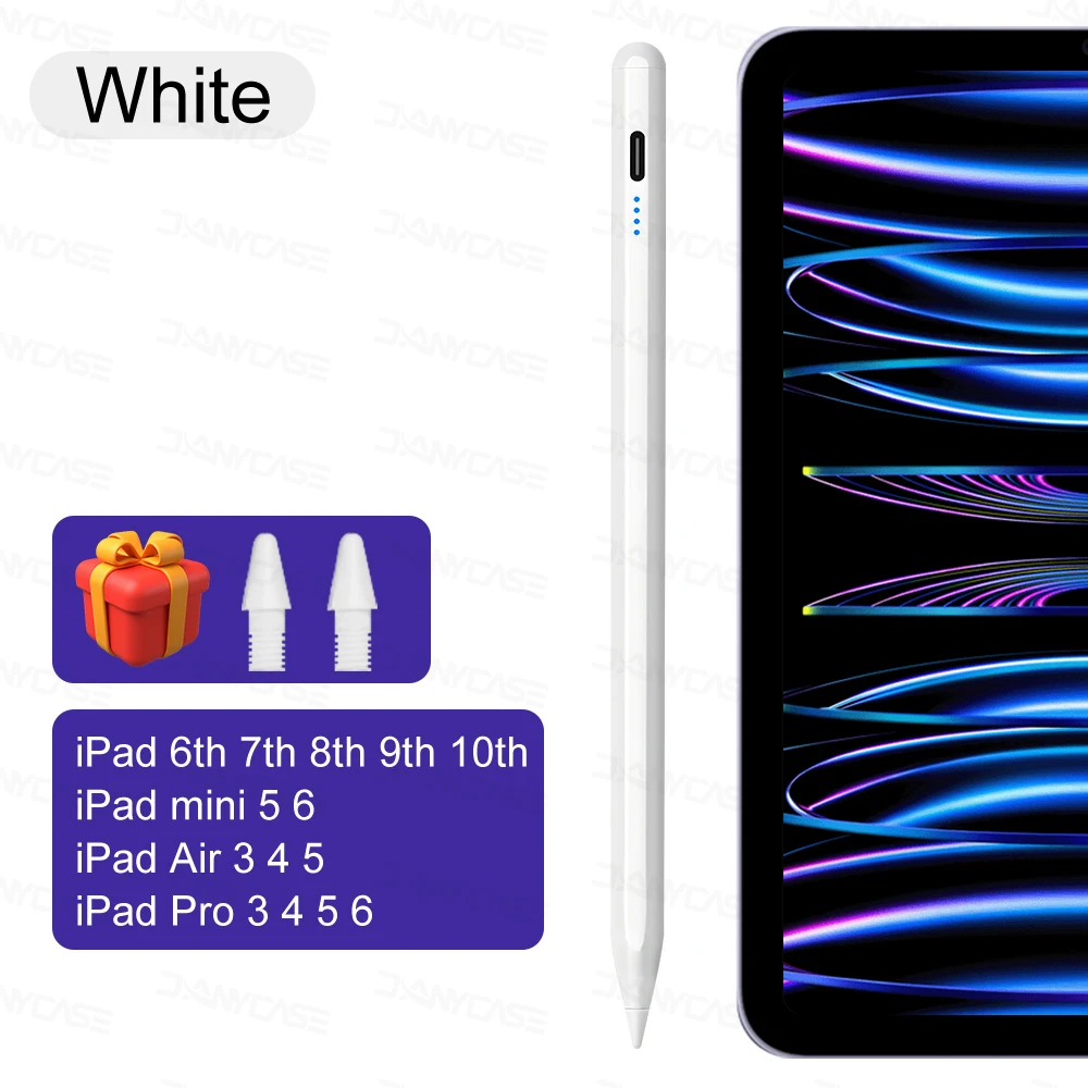 ל-iPad Pencil 2025 M3 עט סטיילוס ל-Air 6 M2 Pro M4 M5 עם דחיסת כף יד ל-iPad Pro 11 12.9 13 7/8/9/10/11th mini5 6 7 