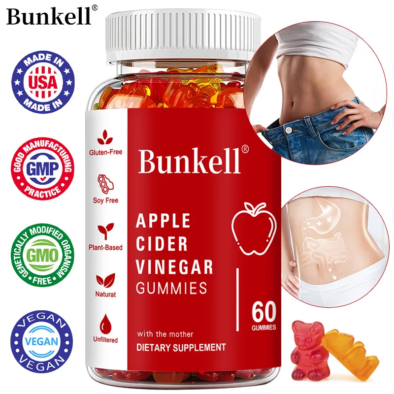 Apple Cider Vinegar Gummies-Weight Management, Digestive Health, Immunity-Vitamin B12, Gluten Free, Vegetarian, Non-GMO