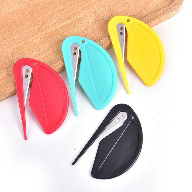 Mini Plastic Letter Opener Sharp Mail Envelope Opener Safety Papers Cutter 2pcs/set paper cutter mail opener