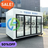 Armoire réfrigérée à porte vitrée à économie d'énergie pour centres de commodité 4